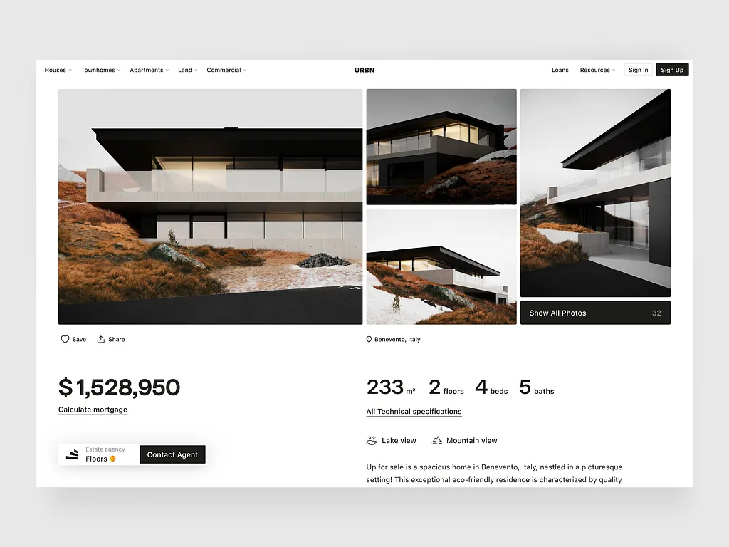Real Estate Website Cost Examples